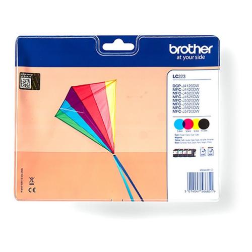 Brother cartucho de tinta negro / cian / magenta / amarillo (LC223VALBP) (multipack)