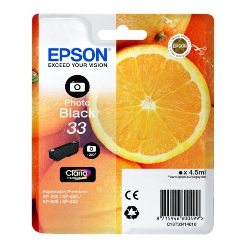 Epson cartucho de tinta foto negra (C13T33414012 / 33)