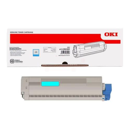 Oki cartucho de tóner cian (45862839)