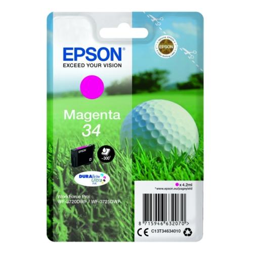 Epson cartucho de tinta magenta (C13T34634010 / 34)