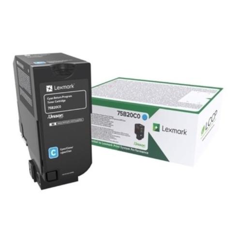 Lexmark cartucho de tóner cian (75B20C0 / 075B20C0) (Retorno)