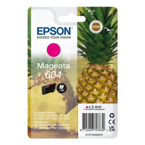 Epson cartucho de tinta magenta (C13T10G34010 / 604)