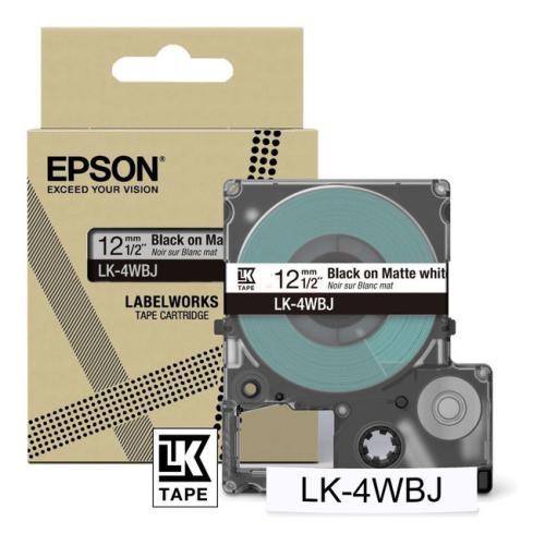 Epson etiquetas negro / blanco (C53S672062 / LK4WBJ)