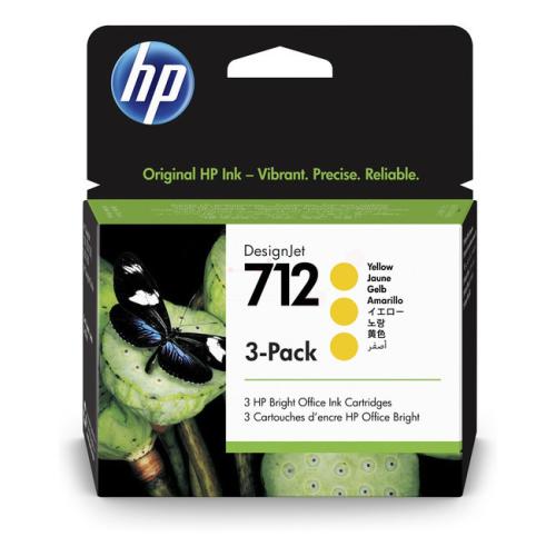 HP cartucho de tinta amarillo (3ED79A / 712) (multipack)