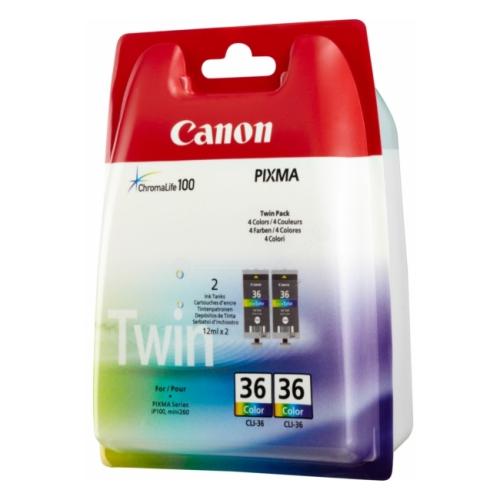 Canon cartucho de tinta color (1511B025 / CLI36) (Paquete Doble)