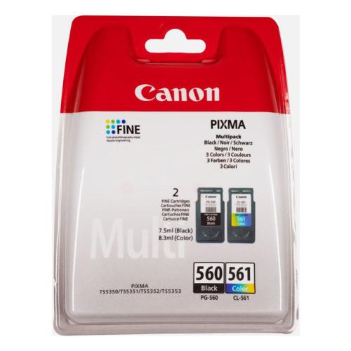 Canon cartucho de tinta negro / color (3713C006 / PG560+CL561) (Paquete Doble, multipack)