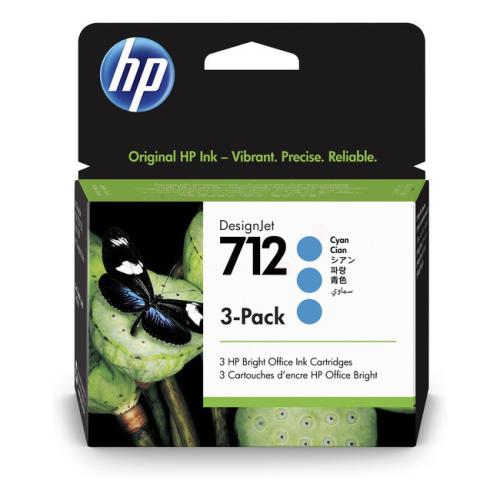 HP cartucho de tinta cian (3ED77A / 712) (multipack)