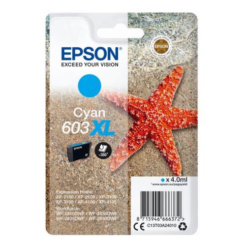 Epson cartucho de tinta cian (C13T03A24010 / 603XL) (alta capacidad)