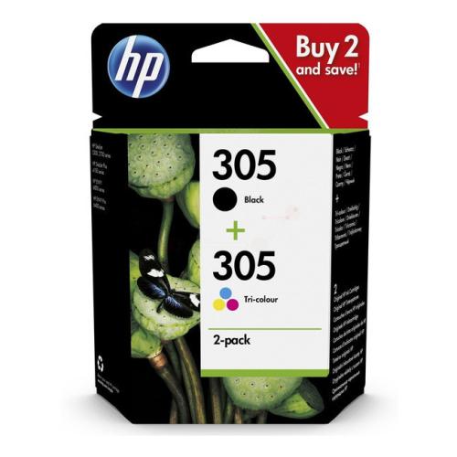 HP cartucho de tinta negro / color (6ZD17AE / 305) (Paquete Doble, multipack)