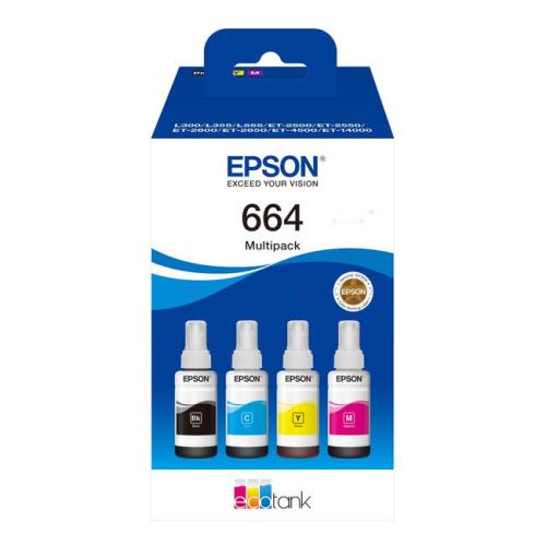Epson cartucho de tinta negro / cian / magenta / amarillo (C13T66464A / 664) (multipack)