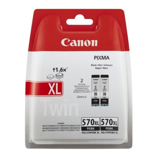 Canon cartucho de tinta negro (0318C010 / PGI570PGBKXL) (Paquete Doble, alta capacidad)