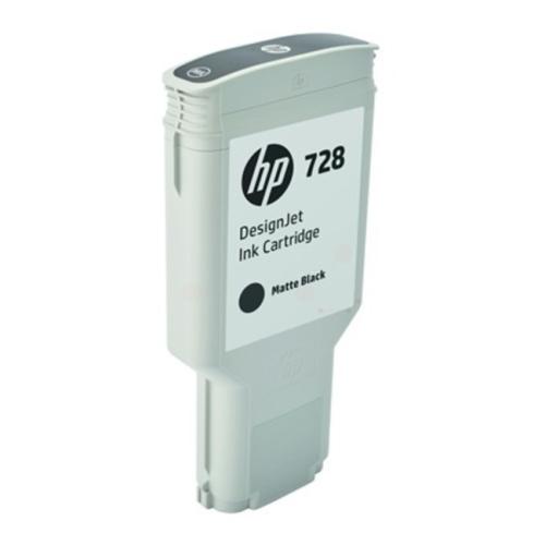 HP cartucho de tinta negro mate (3WX25A / 728)