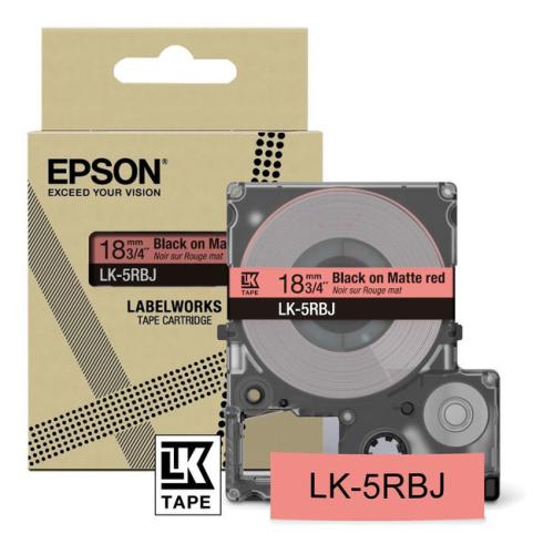 Epson etiquetas negro / rojo (C53S672072 / LK5RBJ)