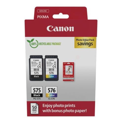 Canon cartucho de tinta negro / color (5438C004 / PG575CL576) (Paquete Doble, multipack)
