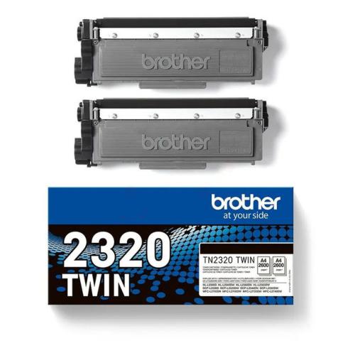 Brother cartucho de tóner negro (TN2320TWIN) (Paquete Doble)