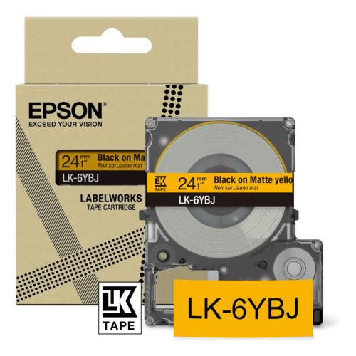Epson etiquetas negro / amarillo (C53S672076 / LK6YBJ)