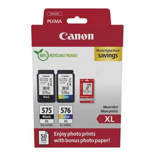 Canon cartucho de tinta negro / color (5437C006 / PG575XL+CL576XL) (Paquete Doble, multipack, alta capacidad)