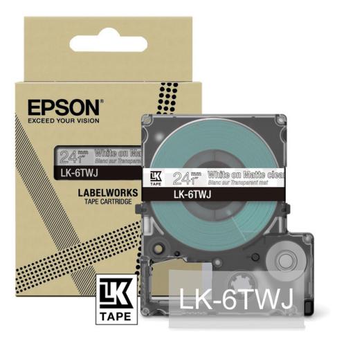 Epson etiquetas transparente / blanco (C53S672070 / LK6TWJ)