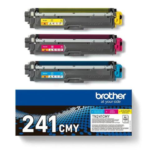 Brother cartucho de tóner cian / magenta / amarillo (TN241CMY) (multipack)