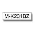 Brother tape negro sobre blanco (MK231BZ / MK231), 12mm, non laminated