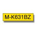 Brother tape negro sobre amarillo (MK631BZ / MK631), 12mm, non laminated