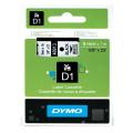 Dymo etiquetas negro sobre blanco (40913 / S0720680), 9mm, laminada