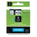Dymo etiquetas negro sobre blanco (45013 / S0720530), 12mm, laminada