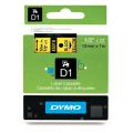 Dymo etiquetas negro sobre amarillo (45018 / S0720580), 12mm, laminada