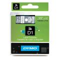 Dymo etiquetas blanco sobre transparente (45020 / S0720600), 12mm, laminada