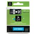 Dymo etiquetas blanco sobre negro (45021 / S0720610), 12mm, laminada