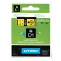 Dymo etiquetas negro sobre amarillo (40918 / S0720730), 9mm, laminada