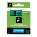 Dymo etiquetas negro sobre verde (40919 / S0720740), 9mm, laminada