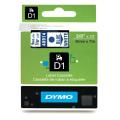 Dymo etiquetas azul sobre blanco (40914 / S0720690), 9mm, laminada