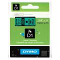 Dymo etiquetas negro sobre verde (45809 / S0720890), 19mm, laminada