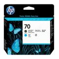 HP cabezal de impresión negro mate / cian (C9404A / 70)