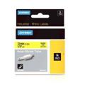 Dymo heat shrink tube negro sobre amarillo (18056 / S0718310), 12mm