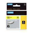 Dymo heat shrink tube negro sobre amarillo (18052 / S0718270), 6mm