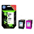 HP cartucho de tinta negro / color (CN637EE / 300) (Paquete Doble, multipack)