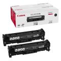 Canon cartucho de tóner negro (2662B005 / 718BKVP) (Paquete Doble)