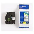 Brother tape negro sobre blanco (TZE261), 36mm, laminada