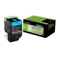 Lexmark cartucho de tóner cian (80C2SC0 / 802SC) (Retorno)