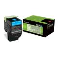 Lexmark cartucho de tóner cian (80C2XC0 / 802XC) (Retorno, alta capacidad)
