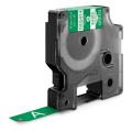 Dymo Banda de vinilo blanco sobre verde (1805414), 12mm, laminada