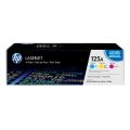 HP cartucho de tóner cian / magenta / amarillo (CF373AM / 125A) (multipack)