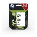 HP cartucho de tinta negro / color (3YM92AE / 303) (Paquete Doble, multipack)