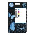 HP cartucho de tinta negro / cian / magenta / amarillo (6ZC71AE / 932933) (multipack)