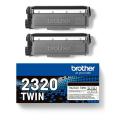 Brother cartucho de tóner negro (TN2320TWIN) (Paquete Doble)